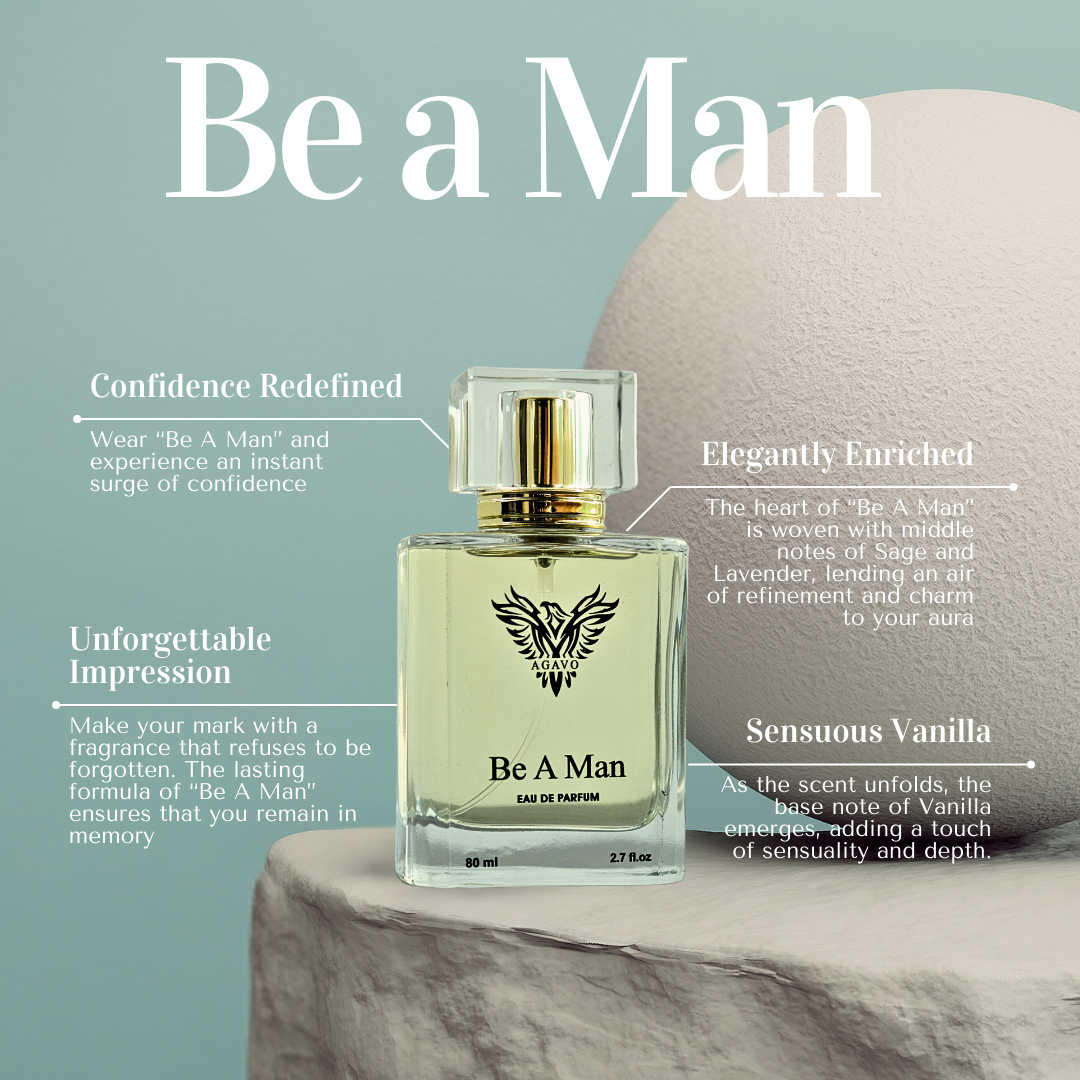 AGAVO Be A Man Eau De Parfum for Men – Long-Lasting Luxury Perfume | Masculine Fragrance