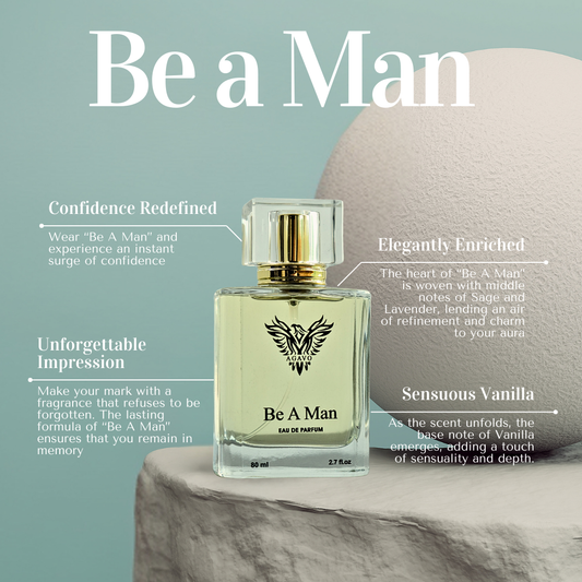 AGAVO Be A Man Eau De Parfum for Men – Long-Lasting Luxury Perfume | Masculine Fragrance