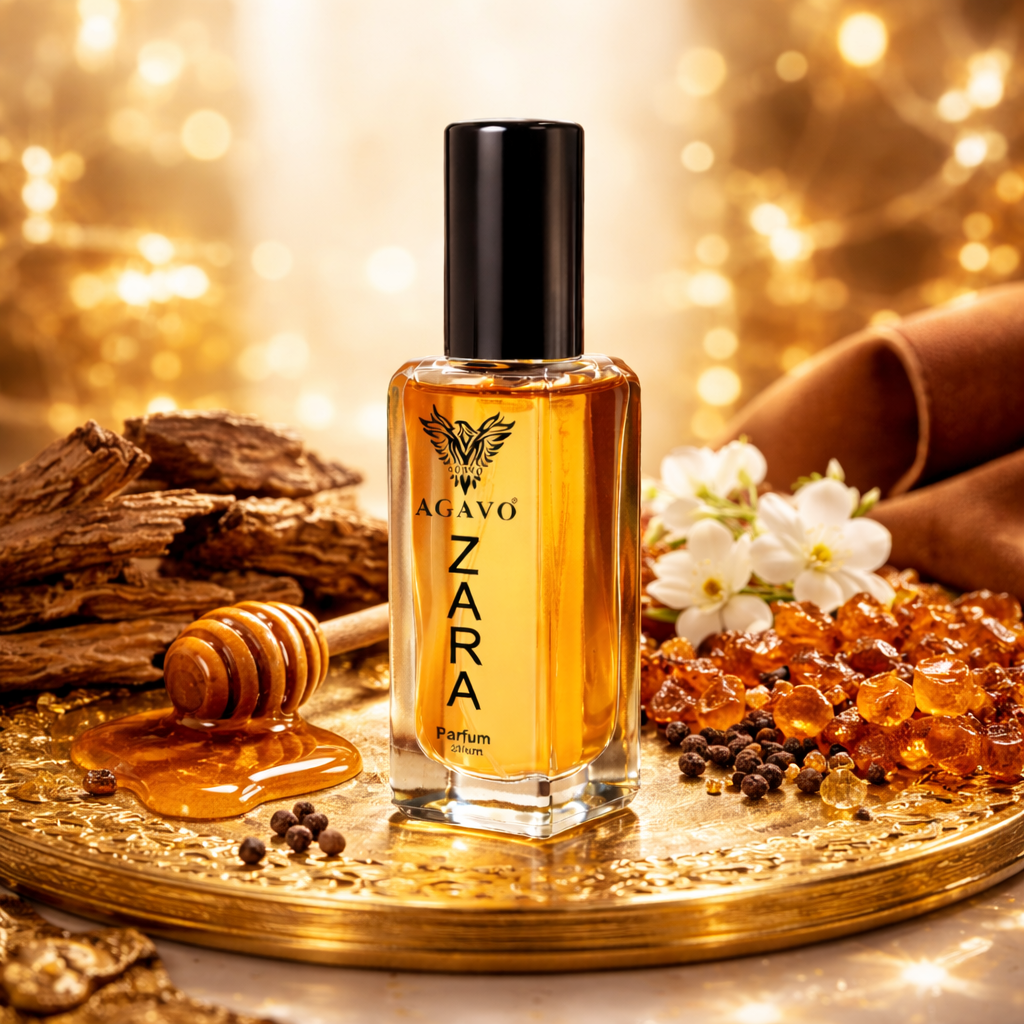 ZARA by AGAVO Perfumes – Unisex Oud, Honey & Amber Perfume | Long-Lasting Woody Spicy Fragrance